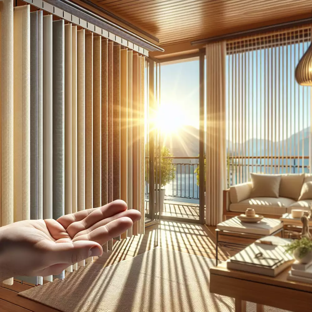 vertikální žaluzie na zasklený balkon