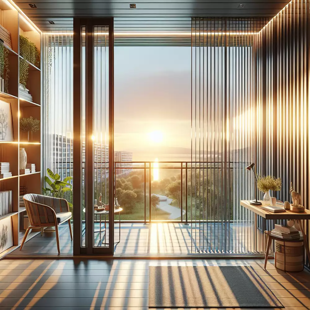 vertikální žaluzie na zasklený balkon